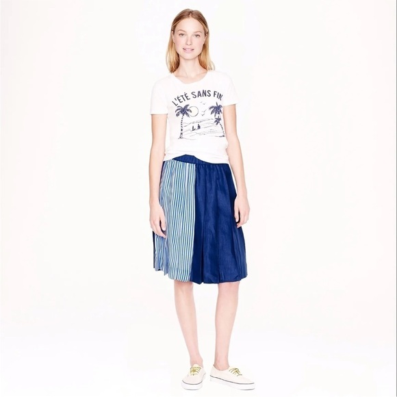 J. Crew Collection / Mixed Media Skirt 2 - Picture 1 of 3